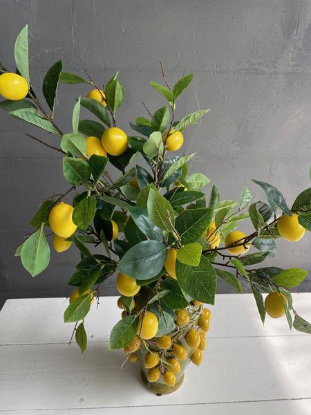 Kunstbloemen - Boeket L - Lemon Glow - 80cm