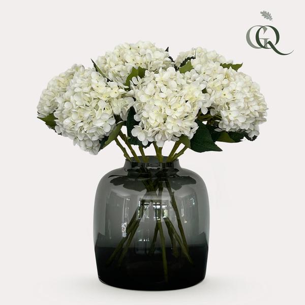 Kunstbloemen Solo - White - Hydrangea Flower - x 8 - 52 cm